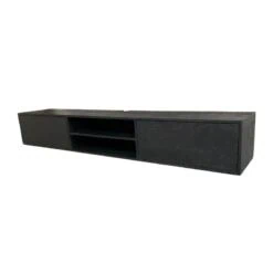 Sigge Zwevend Tv meubel zwart 200cm