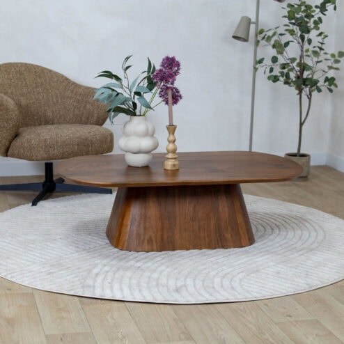 Lin Salontafel espresso Deens Ovaal 120cm