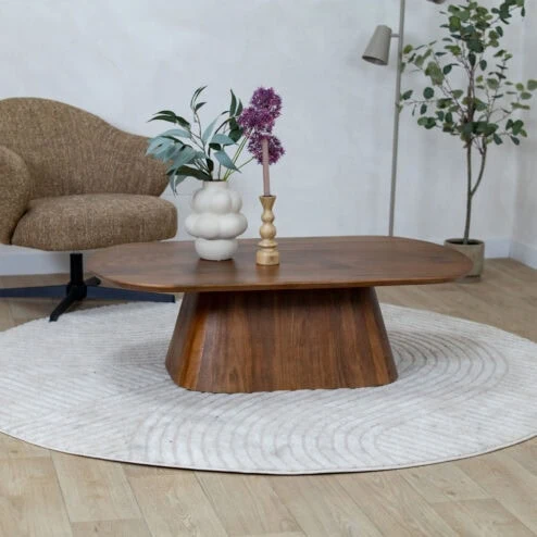 Lin Salontafel espresso Deens Ovaal 120cm