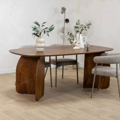 Orla Eettafel Walnoot Deens Ovaal 200cm