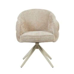 Tessa Eetkamerstoel Beige met Zand poot