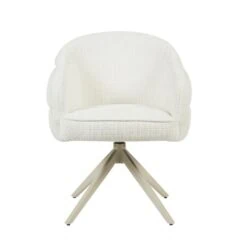 Tessa Eetkamerstoel Gebroken wit met Zand poot