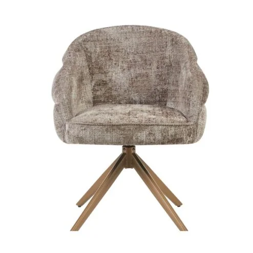 Tessa Eetkamerstoel Stone met Bronzen poot