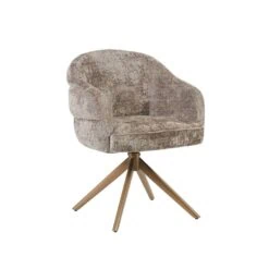 Tessa Eetkamerstoel Stone met Bronzen poot