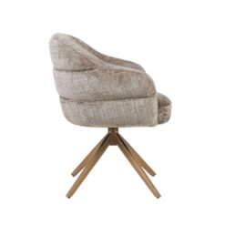 Tessa Eetkamerstoel Stone met Bronzen poot