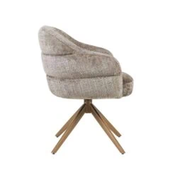 Tessa Eetkamerstoel Stone met Bronzen poot