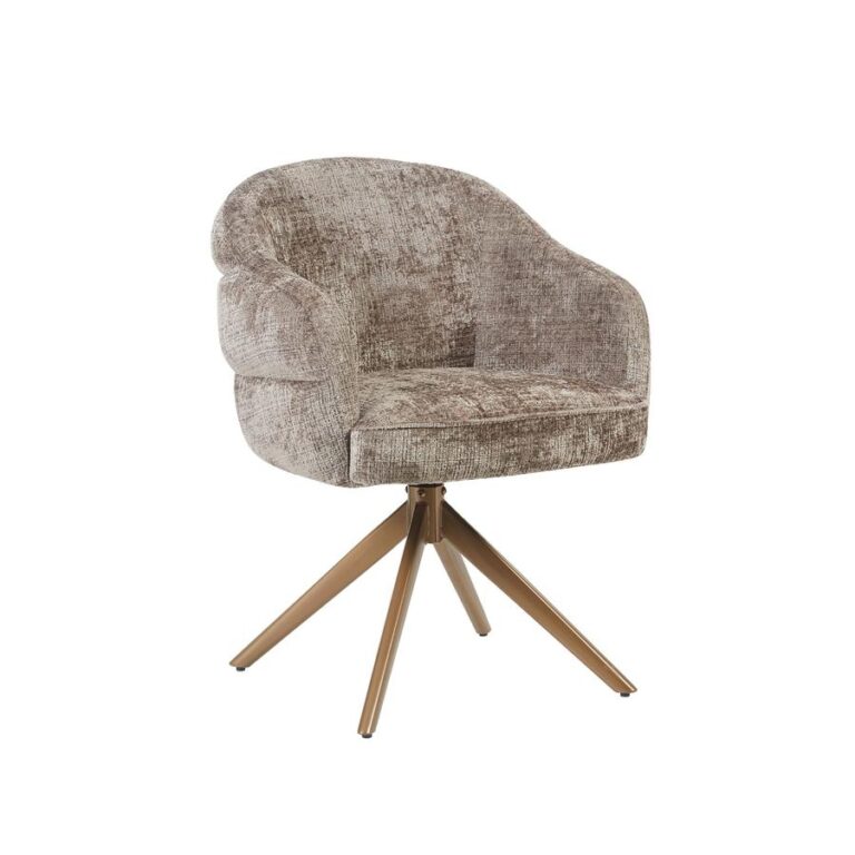 Tessa Eetkamerstoel Stone met Bronzen poot