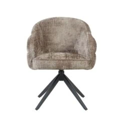 Tessa Eetkamerstoel Stone met Zwarte poot