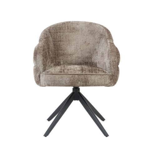 Tessa Eetkamerstoel Stone met Zwarte poot