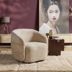 Azra Fauteuil Beige stof