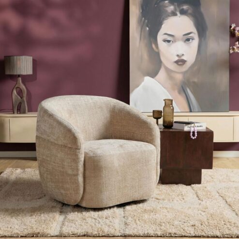 Azra Fauteuil Beige stof
