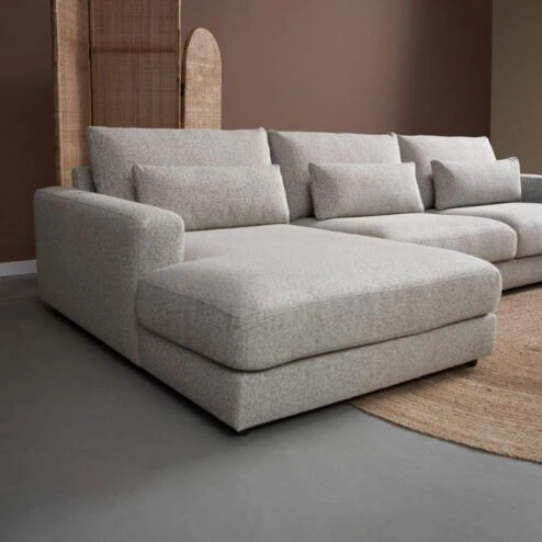 Bank Como met chaise longue links – Grijs Puente 09 general