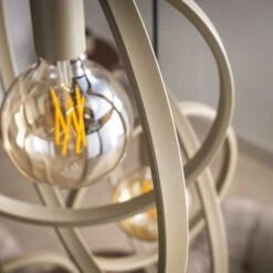 Bellamy 3-lichts getrapte Hanglamp Beige