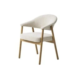 Eliza Eetkamerstoel zand met naturel poot