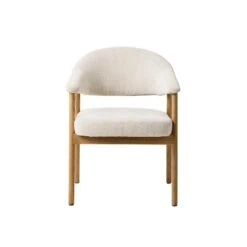 Eliza Eetkamerstoel zand met naturel poot