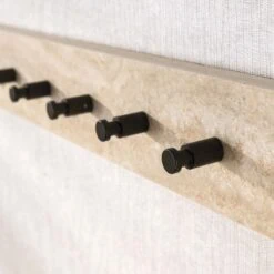 Isabella Kapstok 8 haken Travertine 80cm
