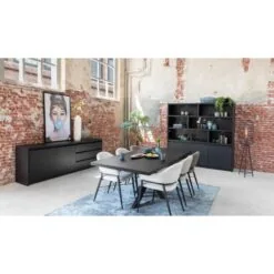 Kiara Dressoir Klein Zwart 212cm