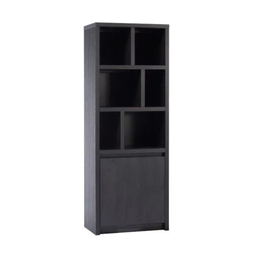 Kiara Vakkenkast 1-deur 6-vaks Zwart 73cm