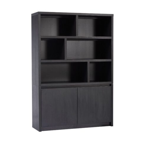 Kiara Vakkenkast 2-deur 6-vaks Zwart 138cm