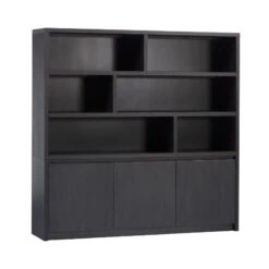 Kiara Vakkenkast 3-deur 6-vaks Zwart 202cm