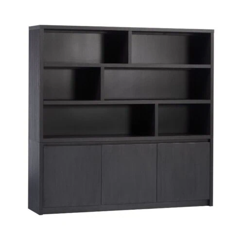 Kiara Vakkenkast 3-deur 6-vaks Zwart 202cm