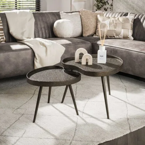 Kyra Salontafel set van 2 niervormig Brons