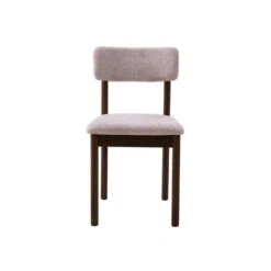 Lize Eetkamerstoel zand met espresso poot