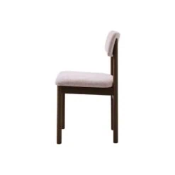 Lize Eetkamerstoel zand met espresso poot