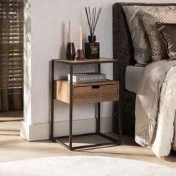 Lois Nachtkastje 1 lade Travertine 40cm