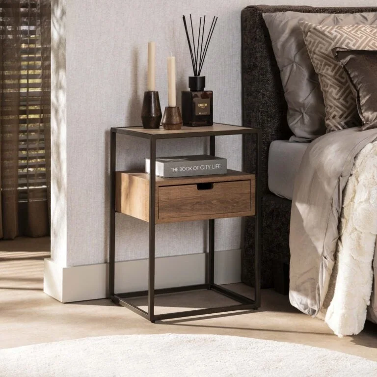 Lois Nachtkastje 1 lade Travertine 40cm