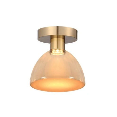 Marlo 1-lichts Plafondlamp Amber glas