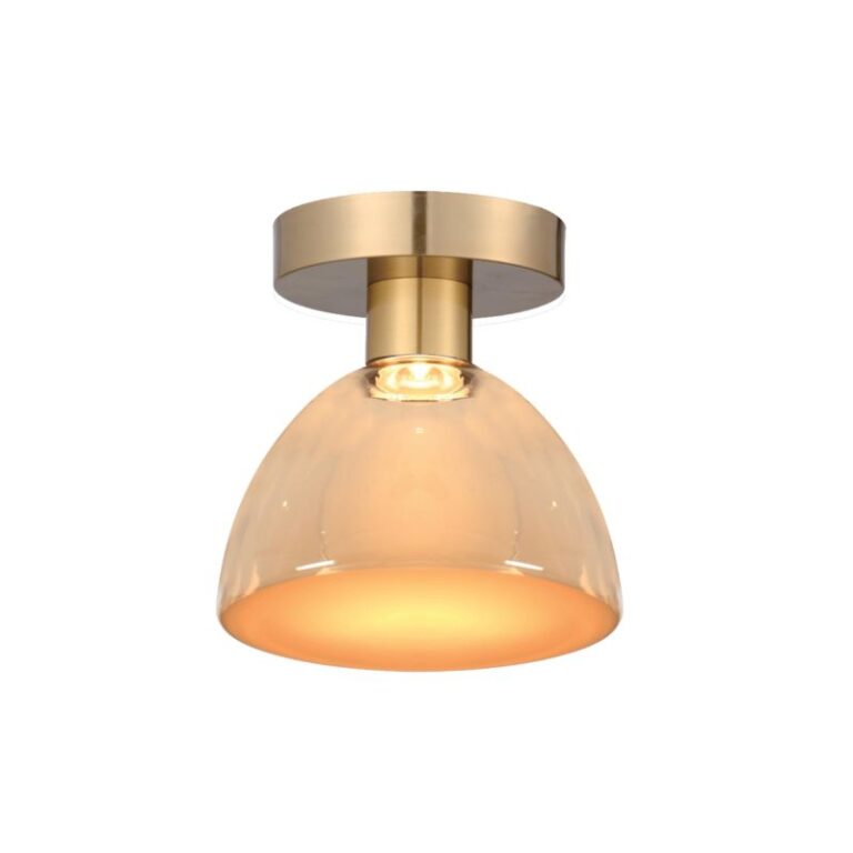 Marlo 1-lichts Plafondlamp Amber glas