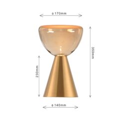 Marlo 1-lichts Tafellamp Amber glas