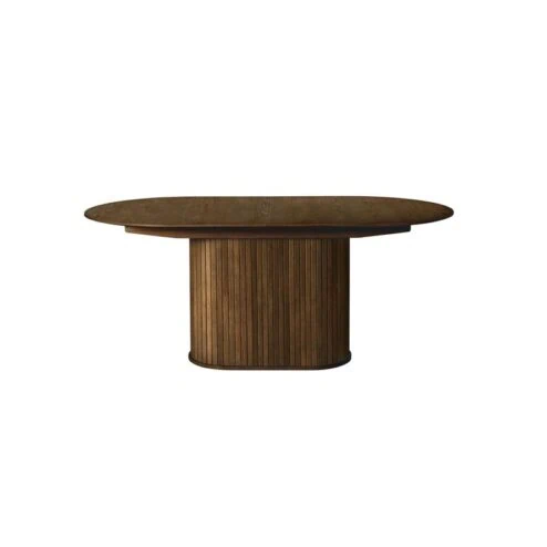 Nita ovale uitschuifbare eettafel donkerbruin 180-230cm