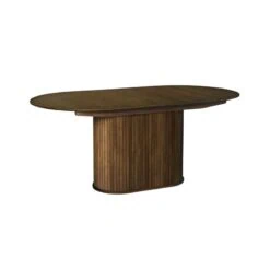 Nita ovale uitschuifbare eettafel donkerbruin 180-230cm