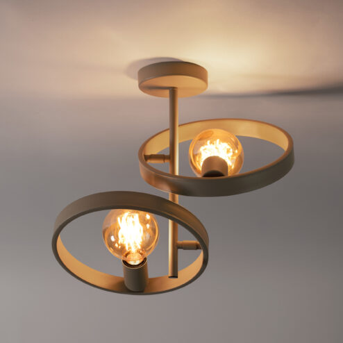 Octavia 2-lichts Plafondlamp Beige