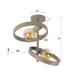 Octavia-2-lichts-Plafondlamp-Beige-9