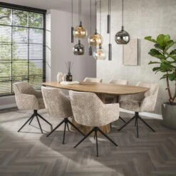 Ramas Eetkamerstoel draaibaar alura Zand