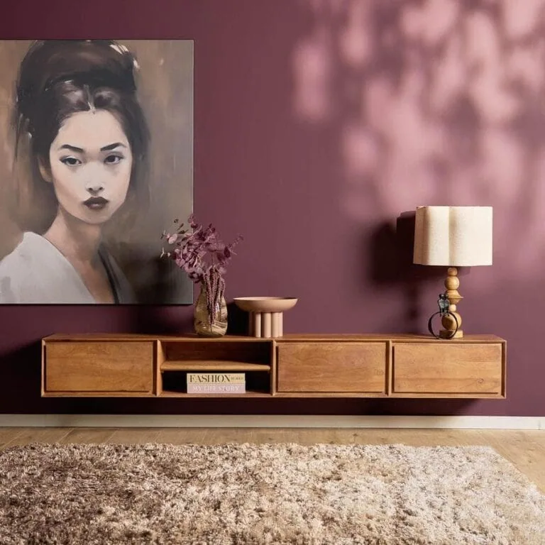 Tony Zwevend Tv meubel Naturel Mangohout 240 cm