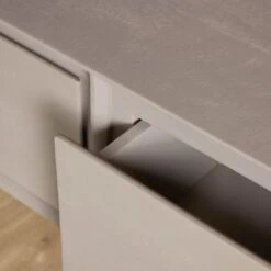 Tony Zwevend Tv meubel Taupe Mangohout 200 cm