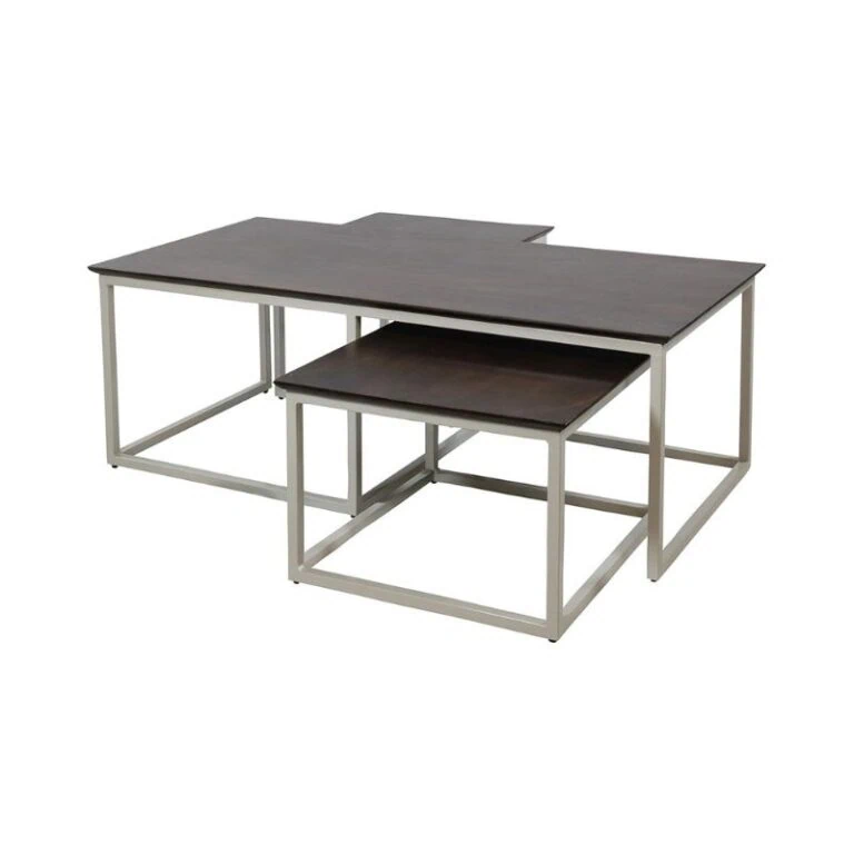 Stella Salontafel set van 2 rechthoek Walnoot