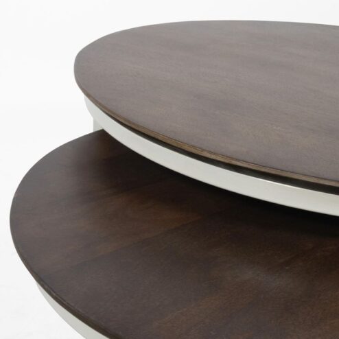 Stella Salontafel set van 2 rond Walnoot