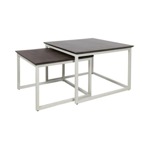 Stella Salontafel set van 2 vierkant Walnoot