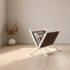 Stella Tijdschriftenhouder Walnoot 45cm