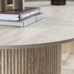 Strato Salontafel ovaal Travertine 135cm