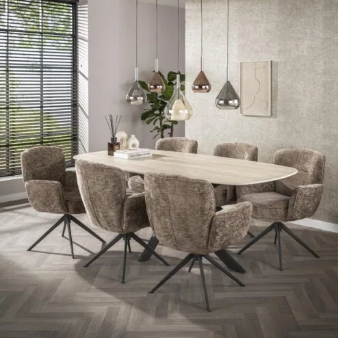 Vito Eetkamerstoel hoven Champagne