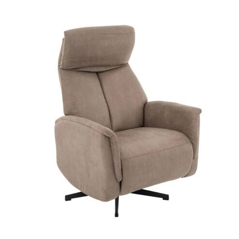 Aarhus Elektrische Relaxfauteuil Taupe suede