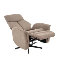 Aarhus Elektrische Relaxfauteuil Taupe suede