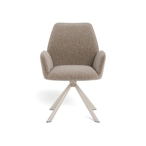 Alice Eetkamerstoel beige met beige onderstel