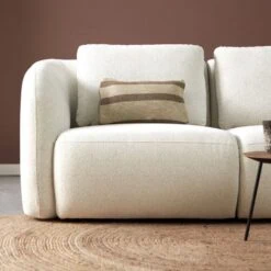 Bank Cloud Ottomane rechts - Raven 22 stof